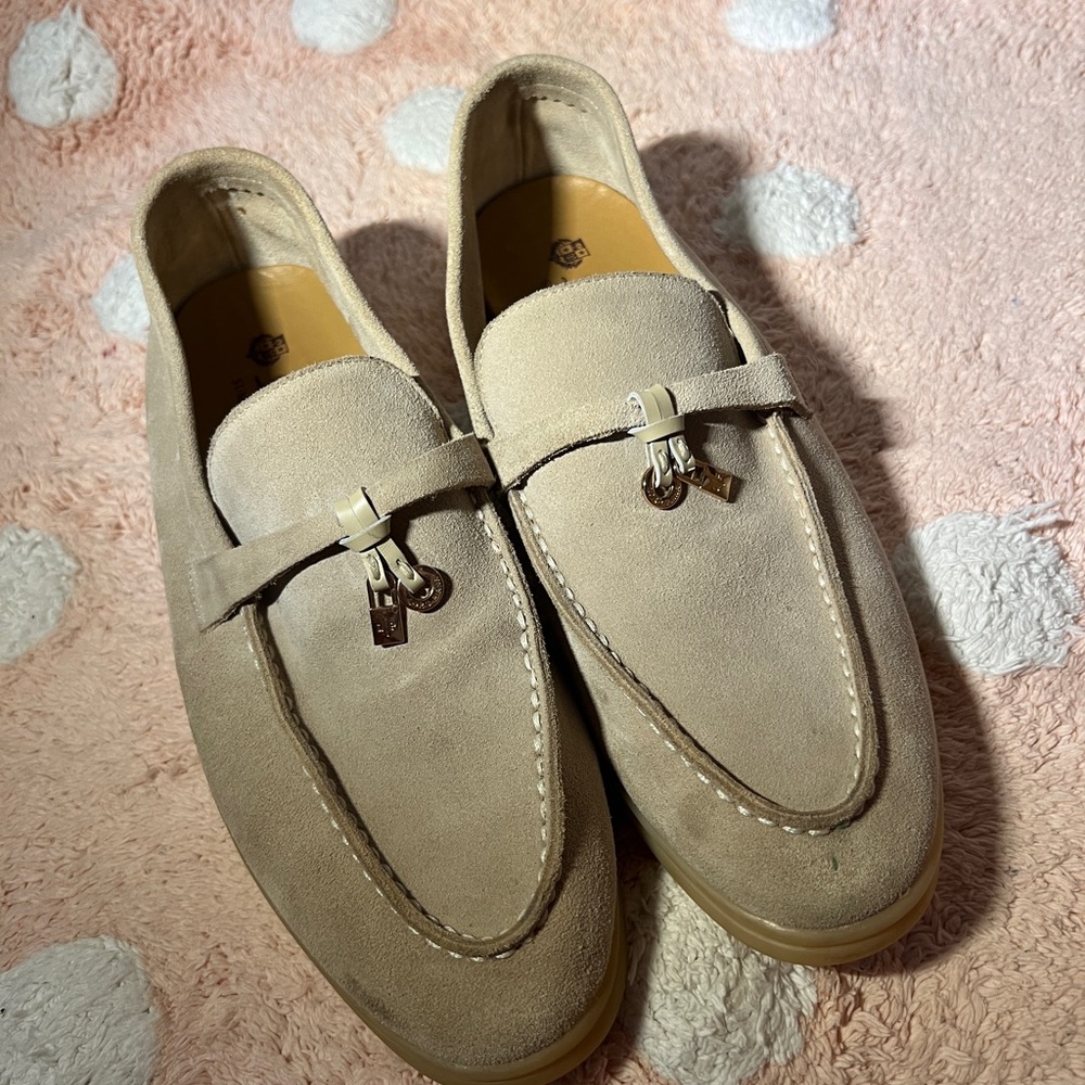 Loro Piana Summer Charm Walk Suede Loafers (EU 41)